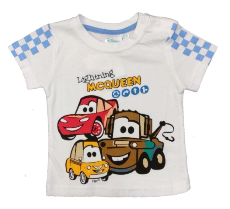 Baby T-Shirt für Jungen Disney Cars in weiß blau